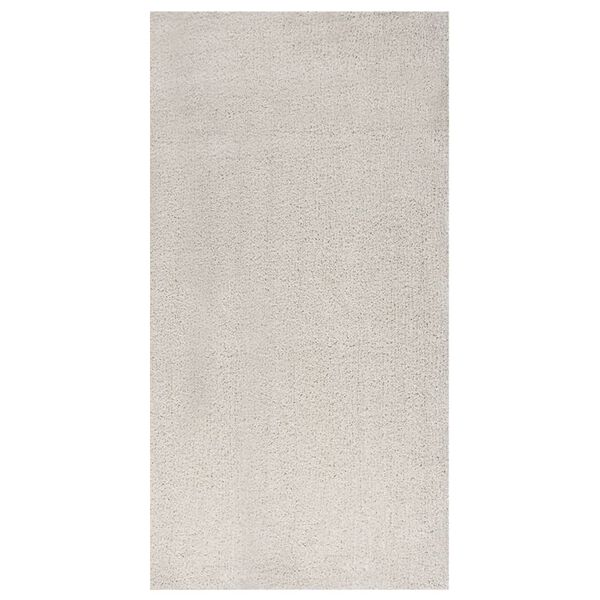 vidaXL Tapis shaggy &agrave; poils longs Cr&egrave;me 80x150 cm