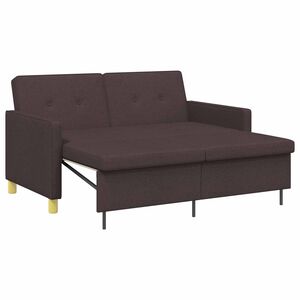 vidaXL Canap&eacute;-lit escamotable Marron fonc&eacute; Tissu