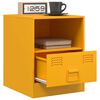vidaXL Tables de chevet 2 pcs jaune moutarde 34,5x39x44 cm acier