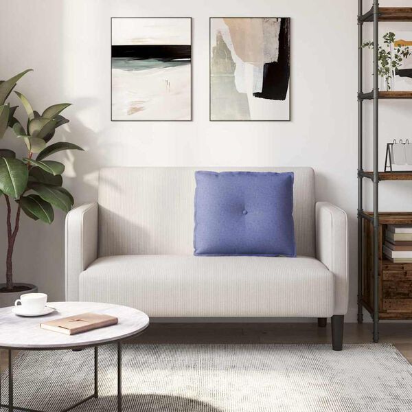 vidaXL Coussin de Dos Bleu denim 60 x 19 x 50 cm tissu