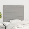 vidaXL T&ecirc;te de lit Gris clair 100x5x118/128 cm Tissu