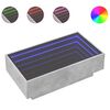 vidaXL Table basse avec LED gris b&eacute;ton 90x50x30 cm bois d'ing&eacute;nierie