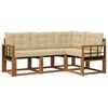 vidaXL Ensemble de canap&eacute;s d'ext&eacute;rieur 4 pc Naturel et Beige