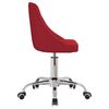 vidaXL Chaise pivotante de salle &agrave; manger Rouge bordeaux Tissu
