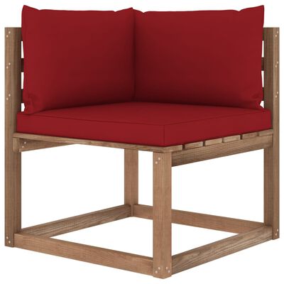 vidaXL Salon palette de jardin 7 pcs et coussins Bois de pin imprégné