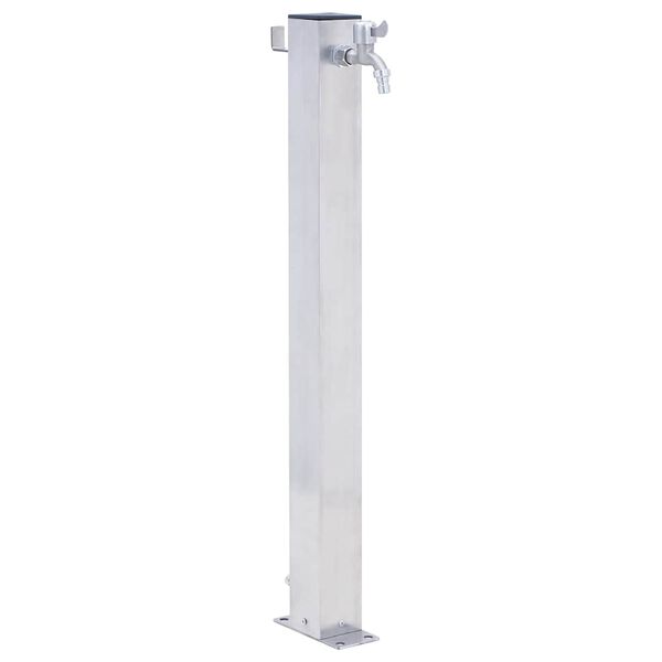 vidaXL Colonne &agrave; eau de jardin 60 cm acier inoxydable carr&eacute;