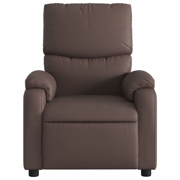 vidaXL Fauteuil de massage inclinable Marron Similicuir