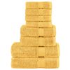 vidaXL Ensemble de serviettes de qualit&eacute; sup&eacute;rieure SOLUND 8 pcs dor&eacute;
