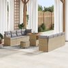 vidaXL Ensemble de canap&eacute; de jardin 11 pcs Beige et Gris clair