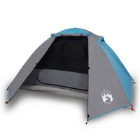 vidaXL Tente de camping 2 personnes bleu 224x248x118 cm taffetas 185T