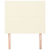 vidaXL T&ecirc;te de lit Cr&egrave;me 90x5x118/128 cm Similicuir