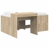 vidaXL Lit haut pour enfants avec bureau Ch&ecirc;ne Sonoma 80 x 160 cm