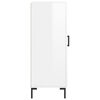 vidaXL Buffet Blanc brillant 34,5x34x90 cm Bois d'ing&eacute;nierie