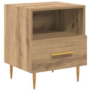 vidaXL Table de chevet Marron 40 x 35 x 47,5 cm Bois d'ing&eacute;nierie