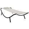 vidaXL Lit de jardin cr&egrave;me 200x90 cm acier