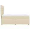 vidaXL Sommier &agrave; lattes de lit avec matelas Cr&egrave;me 80x200 cm Tissu
