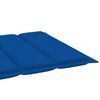 vidaXL Chaises longues lot de 2 avec coussin bleu royal Teck solide