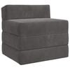 vidaXL Canap&eacute;-lit pliable Gris fonc&eacute; 70 x 60 x 63 cm Velours