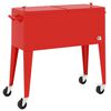 vidaXL Chariot &agrave; roulettes pour glaci&egrave;res rouge 92x43x89 cm