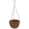 vidaXL Jardini&egrave;res suspendues 4 pcs avec doublure coco Noir &Oslash; 40x63 cm
