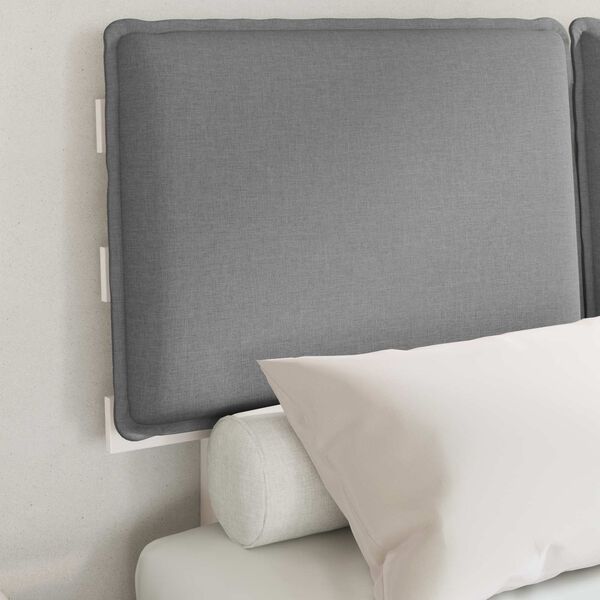 vidaXL Cadre de lit avec t&ecirc;te de lit rembourr&eacute;e Gris clair