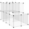 vidaXL Cage pour petits animaux Transparent 142x74x93 cm PP et Acier