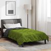 vidaXL Duvet d'&eacute;t&eacute; simple Vert et Anthracite 220 x 140 cm Microfibre