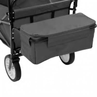 vidaXL Chariot à main pliable avec toit Acier Gris