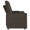 vidaXL Fauteuil inclinable avec porte-gobelet 2 places Marron Tissu
