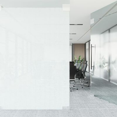 vidaXL Film de fenêtre statique dépoli blanc transparent 90x1000cm PVC