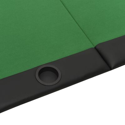vidaXL Dessus de table de poker pliable 10 joueurs Vert 208x106x3 cm