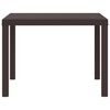vidaXL Table de jardin pour repas Marron 100 x 100 x 73 cm polyrotin