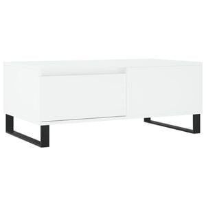 vidaXL Table basse Blanc 90x50x36,5 cm Bois d'ing&eacute;nierie