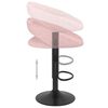 vidaXL Tabourets de bar lot de 2 rose velours