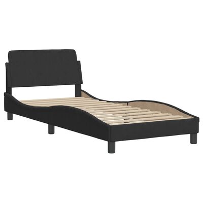 vidaXL Cadre de lit sans matelas noir 90x200 cm velours