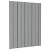 vidaXL Panneaux de toiture 36 pcs Acier galvanis&eacute; Gris 60x45 cm