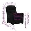 vidaXL Fauteuil de massage Noir Tissu