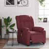 vidaXL Fauteuil de massage inclinable électrique rouge bordeaux