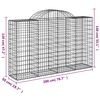 vidaXL Paniers &agrave; gabions arqu&eacute;s 14 pcs 200x50x120/140 cm Fer galvanis&eacute;