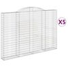 vidaXL Paniers &agrave; gabions arqu&eacute;s 5 pcs 300x30x200/220 cm fer galvanis&eacute;