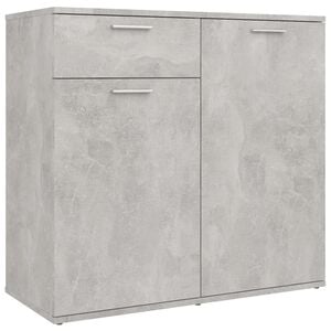 vidaXL Buffet gris b&eacute;ton 80x36x75 cm bois d'ing&eacute;nierie
