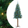 vidaXL Sapin de No&euml;l mince Vert 180 cm PVC et bois de pin massif