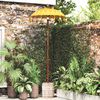 vidaXL Parasol balinais avec base Jaune 95 x 95 x 260 cm