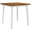 vidaXL 60 x 55 x 75 cm Bois d'Acacia Massif Naturel et Blanc