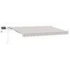 vidaXL Auvent r&eacute;tractable Gris clair et blanc 300 x 250 cm