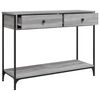vidaXL Table console sonoma gris 100x34,5x75 cm bois d'ingénierie