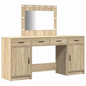 vidaXL Table de Toilette 3 pc Marron 78,5 x 41 x 135 cm