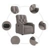 vidaXL Fauteuil inclinable &eacute;lectrique taupe tissu