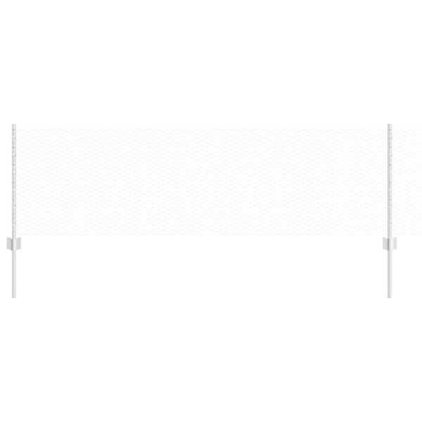 vidaXL Cl&ocirc;ture avec poteau Argent&eacute; 0,6 x 25 m Acier