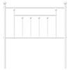 vidaXL T&ecirc;te de lit m&eacute;tal blanc 80 cm